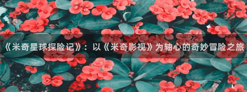 麻豆看片片：《米奇星球探险记》：以《米奇影视》为轴心的奇妙冒险之旅